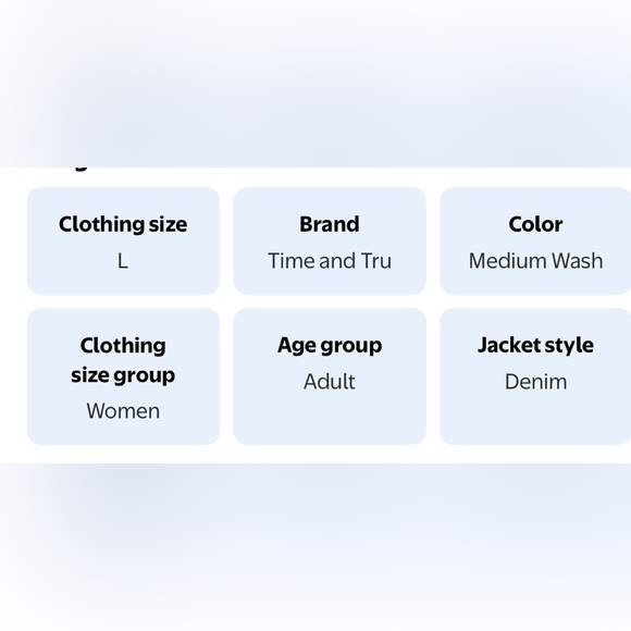 COPY - Time and Tru Women’s Denim Jacket! NWT! Size L! - Picture 2 of 7